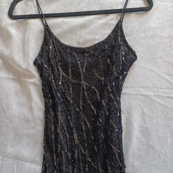 Stenay Black Sequins Gown - Floor Length, Size 8 - One of a Kind Beauty! - Picture 3 of 13